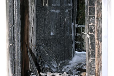 Das Innere des Einfamilienhauses wurde komplett vom Feuer zerstört