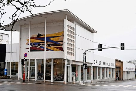 Die markante Fassade des traditionellen Kontz-Autohauses wird ebenfalls geschützt 