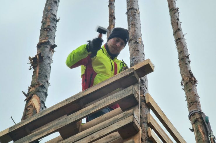 Viel Holz und Manpower / So bereitet man sich in Befort und Niederanven aufs Burgbrennen vor