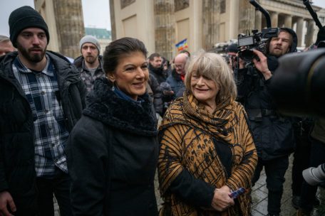 Sahra Wagenknecht und Alice Schwarzer am Samstag in Berlin