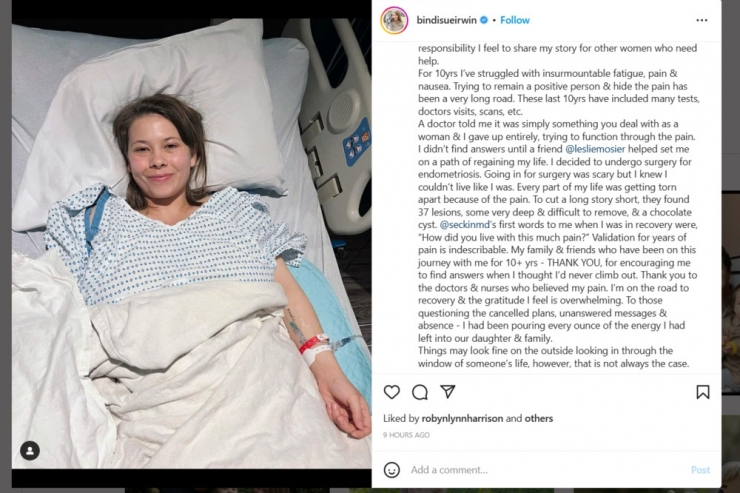 Australien / Bindi Irwin, Tochter des „Crocodile Hunter“, ist an Endometriose erkrankt