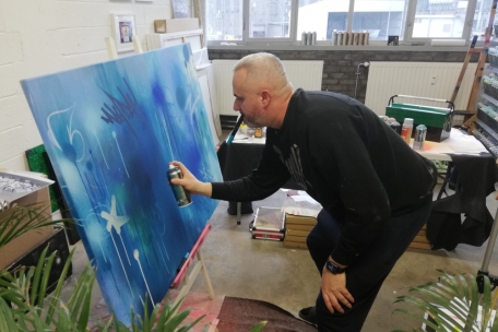 Eine Schulung in Unternehmensführung der ADEM ermöglichte dem Street-Art-Künstler David Soner, sein eigenes Unternehmen zu gründen