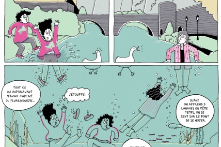 Extrait de „Plongée en apnée“, une des neuf bandes dessinées réalisées par Angie Cornejo et Sol Cifuentes