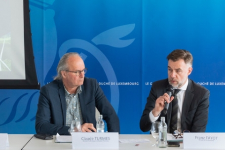 René Winkin, Claude Turmes, Franz Fayot und Merete Clausen (v.l.n.r.)