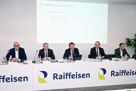 Georges Heinrich, Jean-Louis Barbier, Yves Biewer, Laurent Zahles und Eric Peyer (v.l.n.r.)