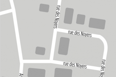 Die rue des Noyers in Beringen gliedert sich in gleich mehrere Teile