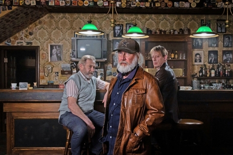 Regisseur Andy Bausch mit den beiden Hauptdarstellern André Jung (l.) und Luc Feit