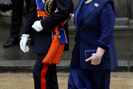 Großherzog Henri von Luxemburg und seine Frau Maria Teresa kommen vor der Krönungszeremonie von König Charles III. und Königsgemahlin Camilla in der Westminster Abbey an