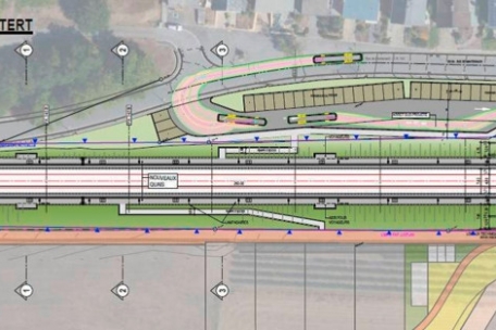 Bisher nicht mehr als eine Planzeichnung: der neue Bahnhof Mertert