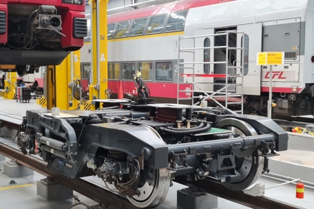 Wuchtiger, als man meint: Drehgestell eines Zuges