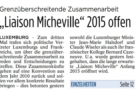 Tageblatt-Meldung vom 20. März 2013