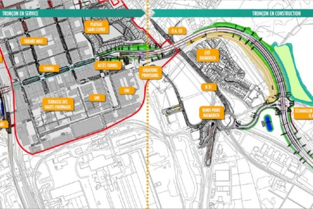 Der Masterplan für die Liaison Micheville, wie er anlässlich der Tunneleröffnung im Jahr 2016 publiziert wurde