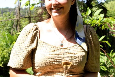 Kristina Vachadze lernt gerade viel Nützliches über die Weinkultur in Luxemburg