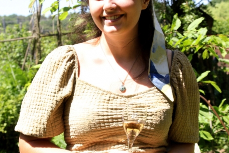 Kristina Vachadze lernt gerade viel Nützliches über die Weinkultur in Luxemburg