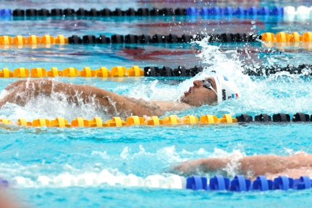 Max Mannes schlug im Finale der 200 m Rücken nach 2:06.31 Minuten an