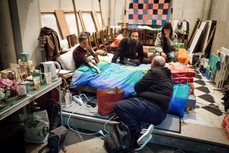 Pater Philippe Demeestère trat am 11. Oktober 2021 zusammen mit zwei Aktivisten, hier in der Kirche Saint-Pierre de Calais, in den Hungerstreik