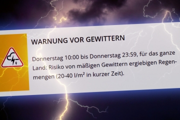 Vor dem Nationalfeiertag / Vorsicht: Der Donnerstag macht seinem Namen heute alle Ehre