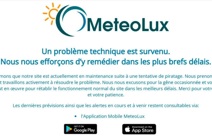 Luxemburg / Wetterdienst offline: Hacker legen Meteolux-Website lahm