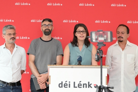 David Wagner, Gary Diderich , Carole Thoma und Marc Baum (v.l.n.r.) präsentierten am Mittwoch das Wahlprogramm