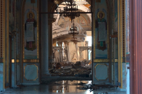 Der russische Angriff traf, nach ukrainischen Angaben, unter anderem die Verklärungskathedrale in der zum Unesco-Weltkulturerbe gehörenden Altstadt von Odessa 