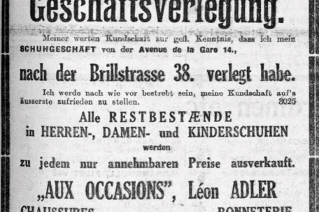 Anzeige aus dem Escher Tageblatt vom 1. Februar 1929