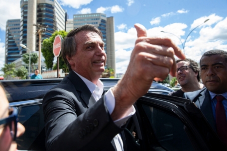 Brasiliens Ex-Präsident Jair Bolsonaro am 26. April 2023 in Brasilia
