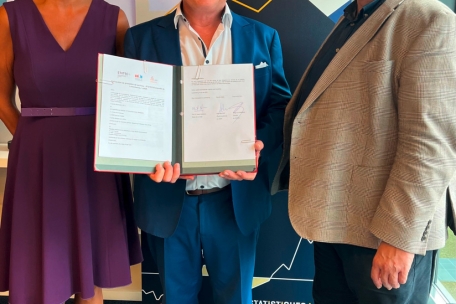 Aline Muller, Serge Allegrezza und Robert Harmsen