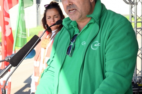 Paul de Araujo vom LCGB richtet sich an das Cargolux-Personal