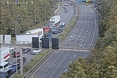 Ein Webcam-Foto der Seite Cita.lu zeigt den Stau auf der A1