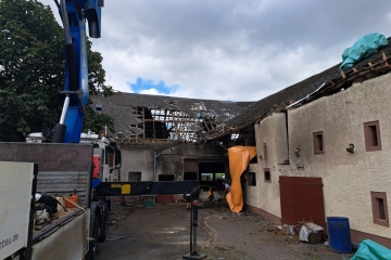 Schockstarre in Nusbaum / Tornado hinterlässt jenseits der Grenze Spuren der Zerstörung