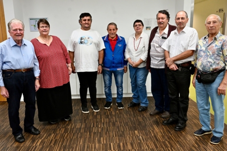 V.l.n.r.: Georges Weissen , Marianne Volz, Gaetano Digenua, Luigi Spezzacatena, Monique Weber, Carlo Feiereisen, Aldo Sagramola, Rino Mastrini