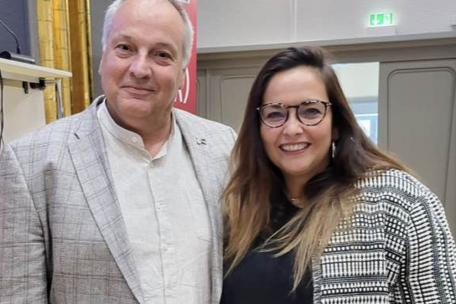 Georges Merenz, Präsident des Landesverbands, und OGBL-Präsidentin Nora Back freuen sich über die vollzogenen Fusion