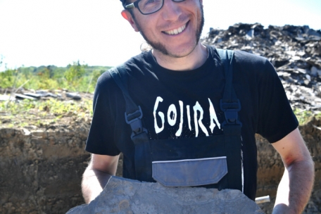 Ben Thuy während der Ausgrabungen im vergangenen Jahr in Bascharage