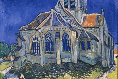 Vincent van Gogh (1853-1890), „L’église d’Auvers-sur-Oise“, mercredi 4-jeudi 5 juin 1890, huile sur toile (93x74,5 cm); acquis avec le concours de Paul Gachet et d’une donation anonyme canadienne, 1951