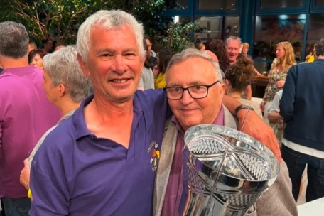 Gast Melcher (links) und Fernand Marchetti bei der Meisterfeier 2022