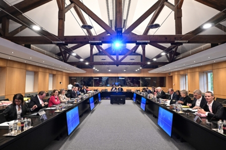 Im großen Plenarsaal fallen ab dem 6. November die Entscheidungen zum Koalitionsvertrag
