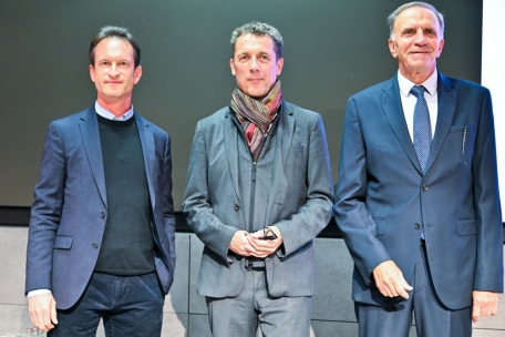 Carlo Thelen (Handelskammer), Ulf Nehrbass und Marc Solvi („Association des ingénieurs et scientifiques du Luxembourg“)