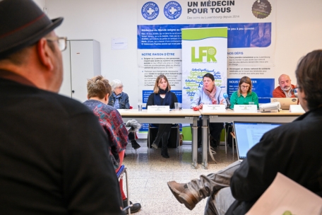 Die Situation auf Luxemburgs Straßen verschärfe sich, warnt der Flüchtlingsrat, v.l.n.r.: Yolande Wagner, Charlotte Brouxel, Nonna Sehovic, Marion Dubois, Sergio Ferreira