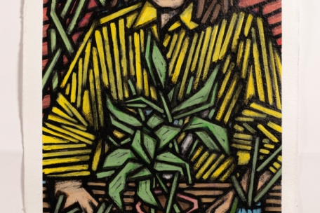 Joël Rollinger: "sans titre 2", techniques mixtes, 105 x 80 cm