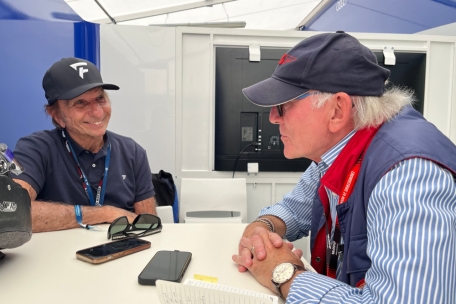 Doppelweltmeister und Indy-Champion Emerson Fittipaldi beim Interview mit dem Tageblatt