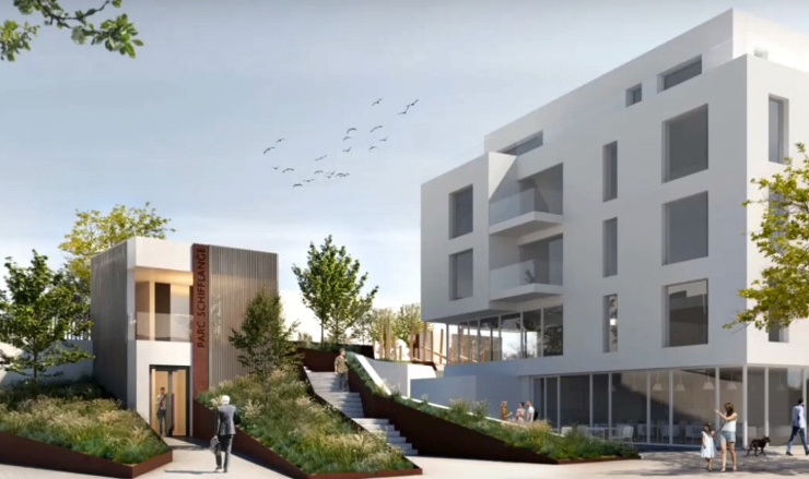 Schifflingen / Mehrwert mit Preis: Die Parkanlage auf dem Parkhaus 