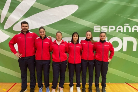 Die luxemburgische Mannschaft in Madrid: Alen Roj, Tessy Aulner, Myriam Havé, Kim Schmidt, Zoé Sinico, Mara Hafner (von links nach rechts)