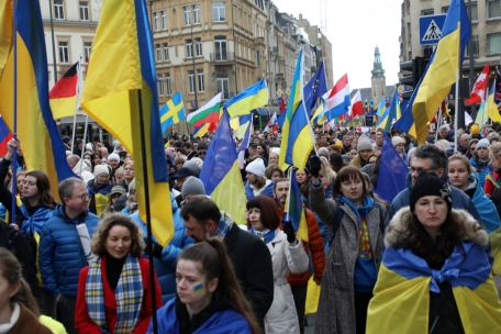 Luxemburg drückt seine Solidarität ein Jahr nach Kriegsbeginn in der Ukraine aus