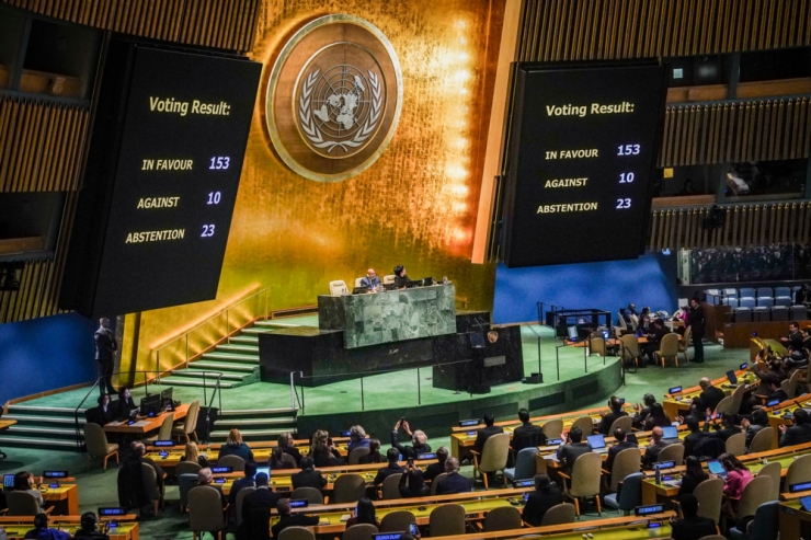 Nahost-Konflikt / UN-Vollversammlung verlangt per Resolution Waffenstillstand in Gaza