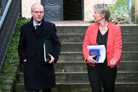 Premierminister Frieden und Christine Goy, Generalsekretärin der Regierung