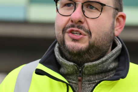 Christian Weis war am Donnerstagmorgen wieder vor Ort