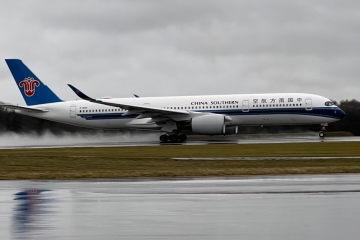 Direktflug / 314 Passagiere: China-Southern-Airbus ist die bislang größte Maschine am Findel