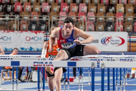 François Grailet war Schnellster über die 60 m Hürden