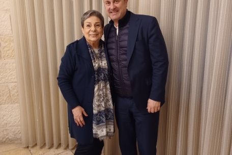 Xavier Bettel im Gespräch mit Hanan Ashrawi