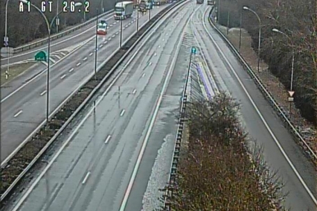 Lkw müssen auf der A1 vor der Ausfahrt Grevenmacher anhalten